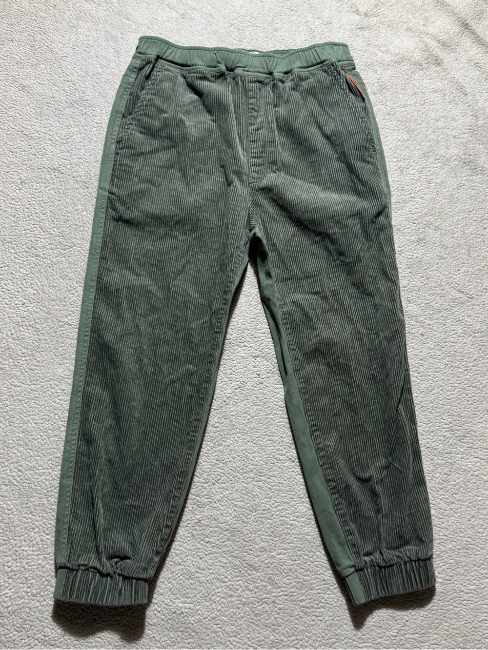 Izzue Pants Womens Small Green Front Corduroy Uniform Joggers Live It Real 27x22